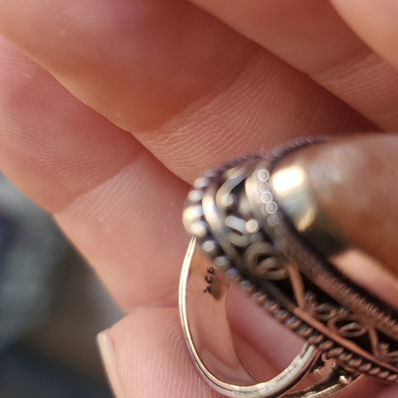 New Oversized Sunstone 925 Silver Statement Ring. - Picture 12 of 15